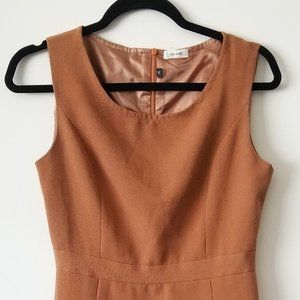 Golden Brown Sheath Dress